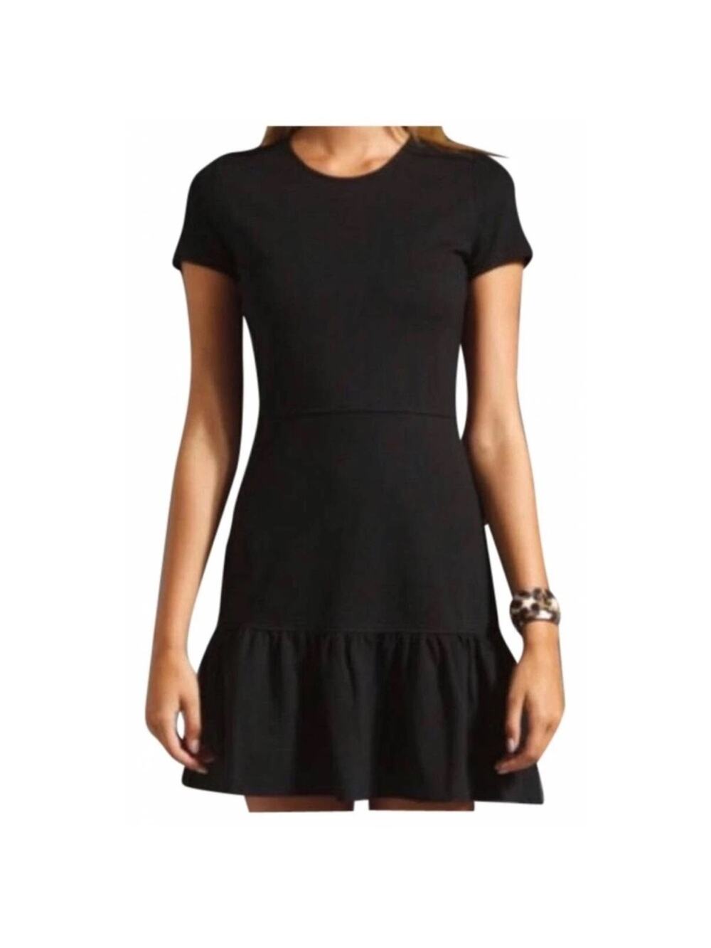 Juice couture Black Short Sleeve Ruffle Hem Dress